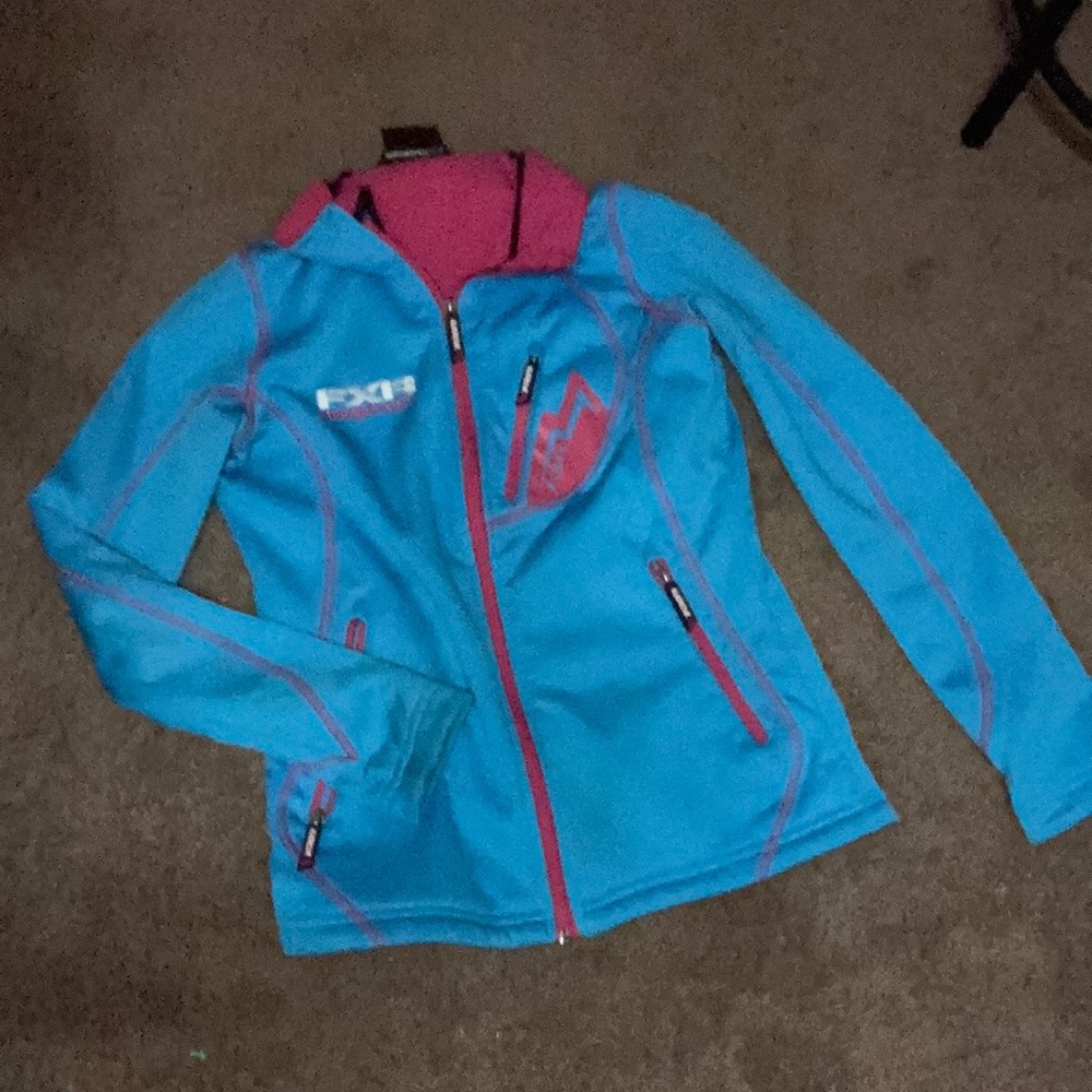 Blue fxr mountain zip up sweatshirt size 4
